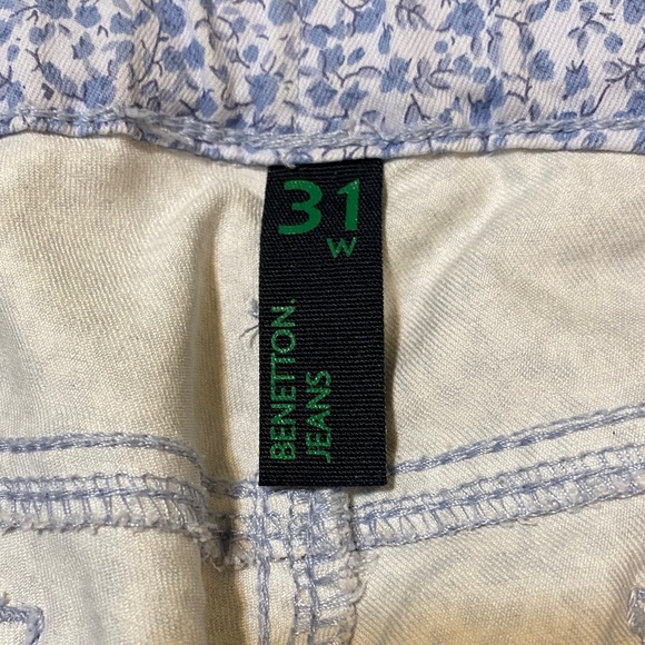 United Colors Of Benetton Blue Floral Jeggings 31 Waist - Picture 2 of 12